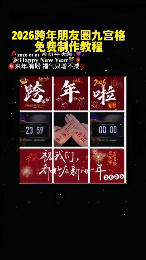 新年发朋友圈九宫格图片