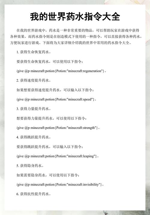 药水指令输入方法
